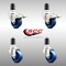 Service Caster 3 Inch 316SS Solid Poly Swivel 1-5/8 Inch Expanding Stem Caster Lock Brake, 2PK SCC-SS316TTLEX20S314-SPUS-2-S-2-158 - alternate 5